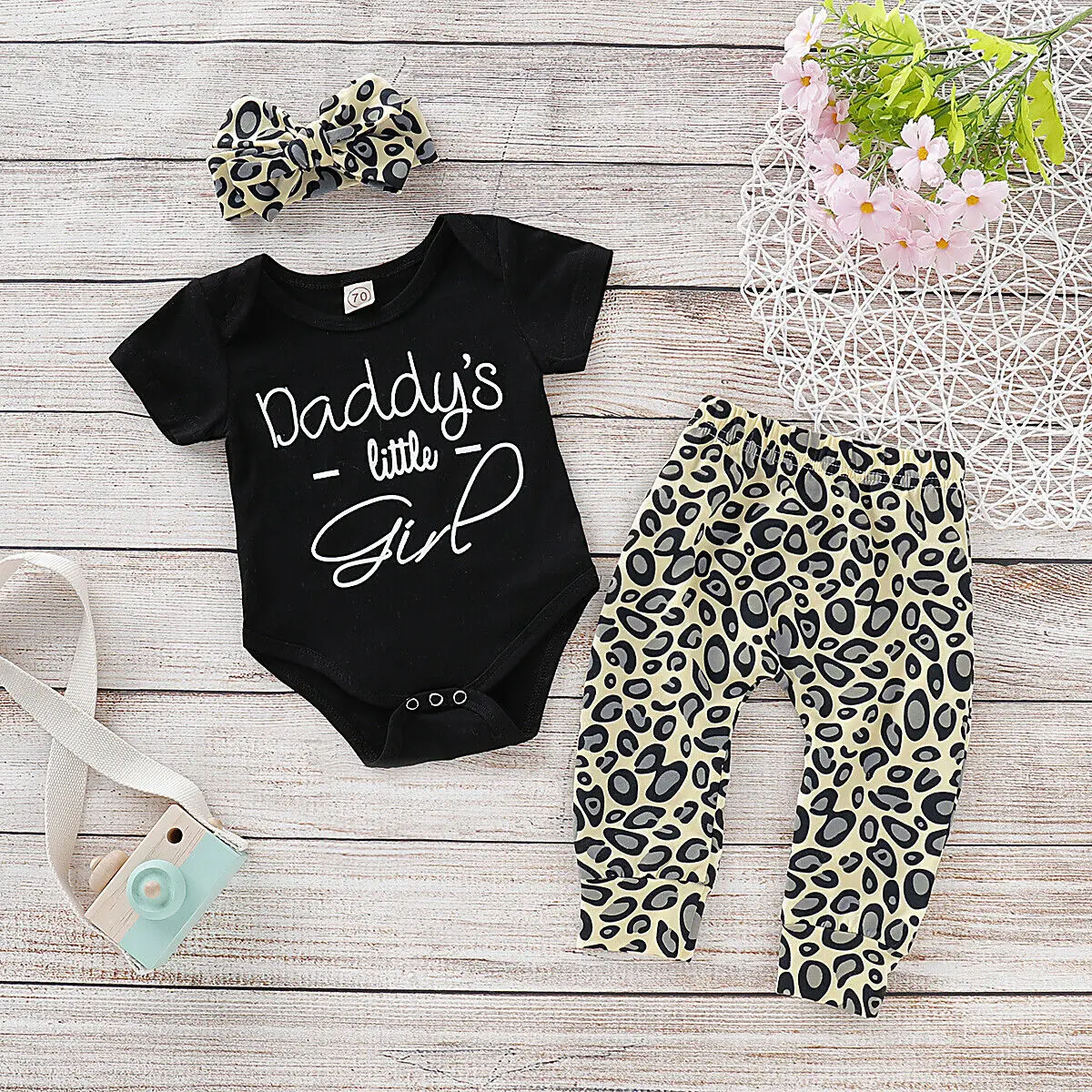 3PCS Toddler Baby Girl Infant Clothes Romper Tops Leopard Print Pants Headband Outfits Infant Sunsuit Playsuit
3PCS Toddler Baby Girl Infant Clothes Romper Tops Leopard Print Pants Headband Outfits Infant Sunsuit Playsuit
