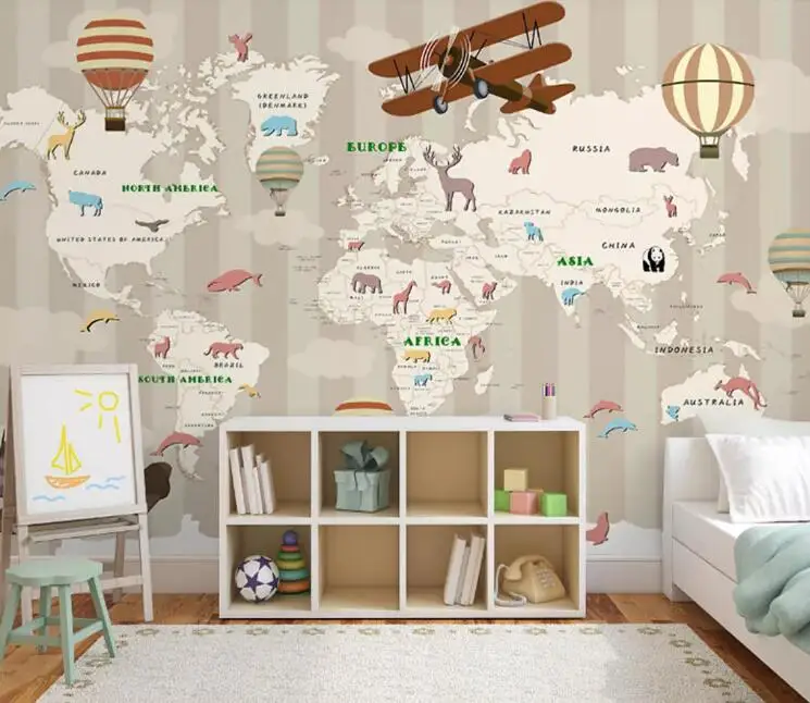 Custom Wallpaper Hand drawn cartoon children room map background wall painting papel de parede 3d wallpaper
Custom Wallpaper Hand drawn cartoon children room map background wall painting papel de parede 3d wallpaper