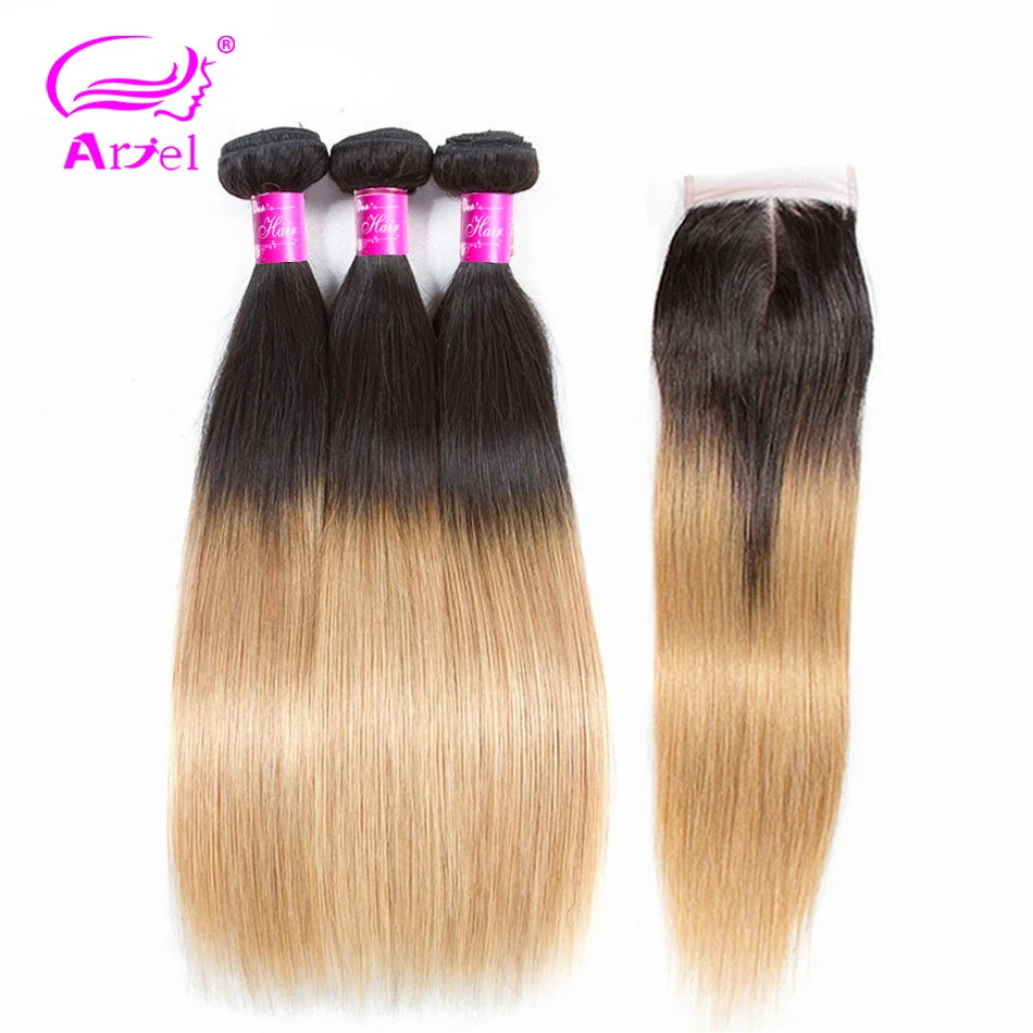 ARIEL Ombre 1B 27 Straight Hair Weave Bundles With Closure 4*4 Malaysia Remy 1B/27 Honey Blonde Human Hair Bundles With Closure
ARIEL Ombre 1B 27 Straight Hair Weave Bundles With Closure 4*4 Malaysia Remy 1B/27 Honey Blonde Human Hair Bundles With Closure