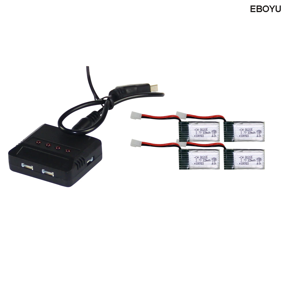 4pcs * EBOYU 3.7V 300mAh Lipo Battery + 1 to 4 Balance Charger for RH803 RH805 RH805A RC Bounce Car RC Jumping Car Jump
4pcs * EBOYU 3.7V 300mAh Lipo Battery + 1 to 4 Balance Charger for RH803 RH805 RH805A RC Bounce Car RC Jumping Car Jump