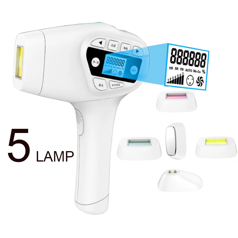 5 in 1 IPL Hair Removal ICE Cold Epilator Permanent Laser for Home Bikini Trimmer Electric Depilador Female razor 1500000
5 in 1 IPL Hair Removal ICE Cold Epilator Permanent Laser for Home Bikini Trimmer Electric Depilador Female razor 1500000