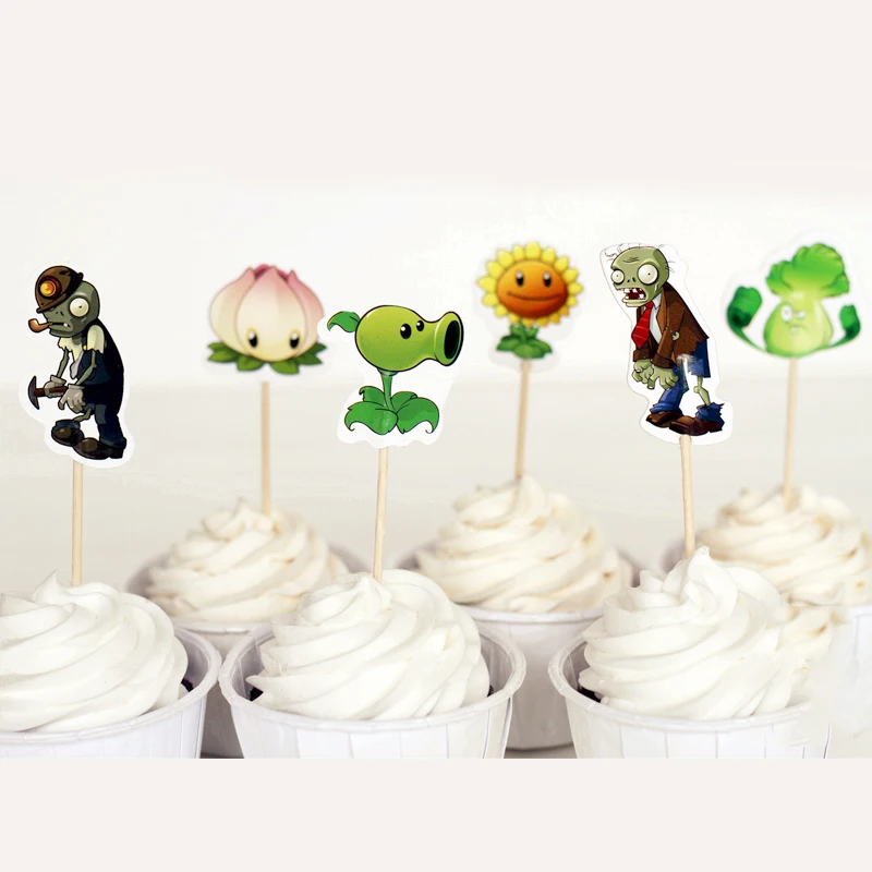 24pcs/pack Birthday Party Plants vs. Zombies Kids Boys Favors Baby Shower Decoration Cake Cartoon Cupcake Toppers With Sticks
24pcs/pack Birthday Party Plants vs. Zombies Kids Boys Favors Baby Shower Decoration Cake Cartoon Cupcake Toppers With Sticks