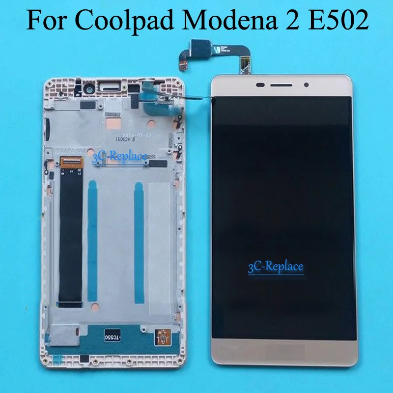 Black/White/Gold 5.5 inch For Coolpad Modena 2 E502 LCD Display Touch Screen Digitizer Assembly Replacement Parts With Frame
Black/White/Gold 5.5 inch For Coolpad Modena 2 E502 LCD Display Touch Screen Digitizer Assembly Replacement Parts With Frame
