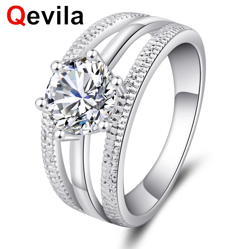 Qevila Jewelry rings 2019 Hot Sale 925 Sterling Silver Crystal Rings Romantic Engagement Wedding Rings for Women Men Lady Lover
Qevila Jewelry rings 2019 Hot Sale 925 Sterling Silver Crystal Rings Romantic Engagement Wedding Rings for Women Men Lady Lover