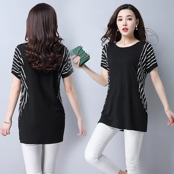 4xl plus big size blusas feminina 2017 new korean spring summer style women thin bat sleeve loose striped shirt female A3337
4xl plus big size blusas feminina 2017 new korean spring summer style women thin bat sleeve loose striped shirt female A3337