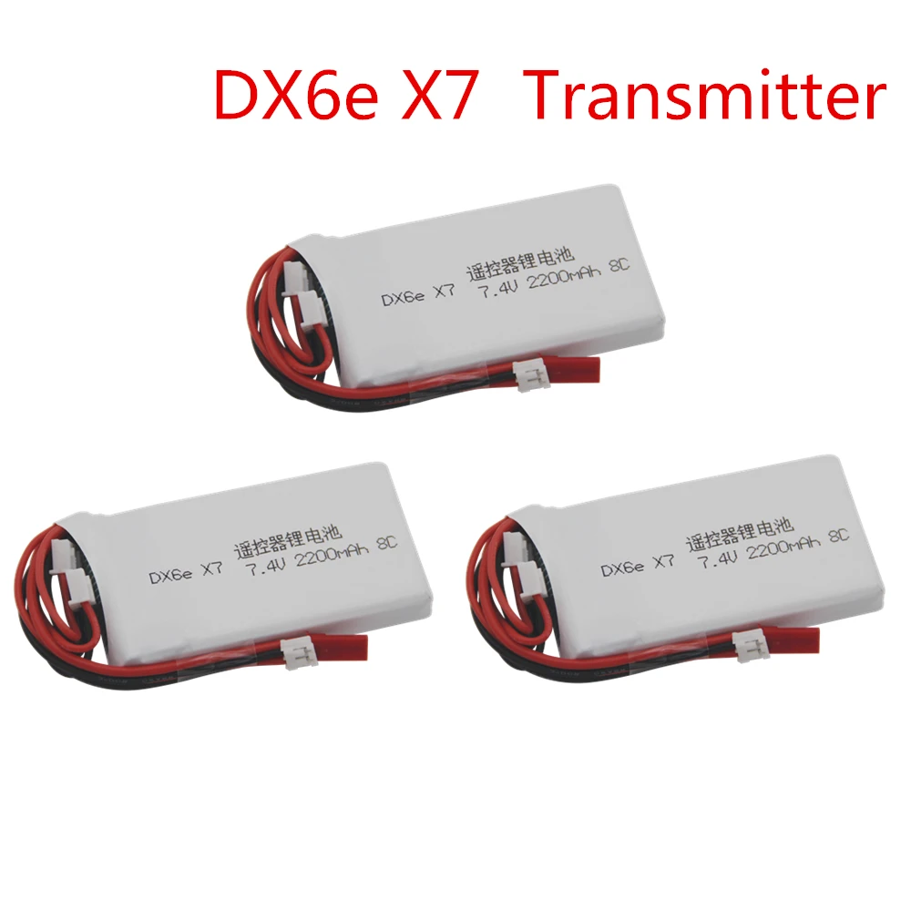 For Taranis Q X7 DX6e DX6 Transmitter Remote Controller Spare Part 7.4V 2S 2200mAh 8C Rechargeable Lipo Battery
For Taranis Q X7 DX6e DX6 Transmitter Remote Controller Spare Part 7.4V 2S 2200mAh 8C Rechargeable Lipo Battery