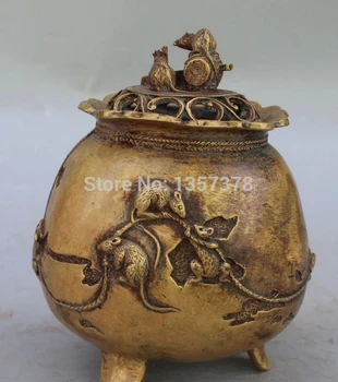 shitou 00522 6" Marked Chinese Pure Bronze Auspicious Mouse rat incense Burner Censer Statue
shitou 00522 6" Marked Chinese Pure Bronze Auspicious Mouse rat incense Burner Censer Statue