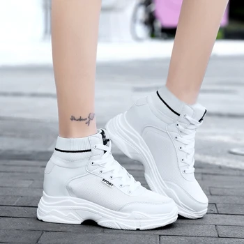 WADNASO Fly-knitting Women Casual Shoes Trainers High Top Wedge Fashion Sneakers Spring Breathable Hide Heels Female Shoes XZ109
WADNASO Fly-knitting Women Casual Shoes Trainers High Top Wedge Fashion Sneakers Spring Breathable Hide Heels Female Shoes XZ109