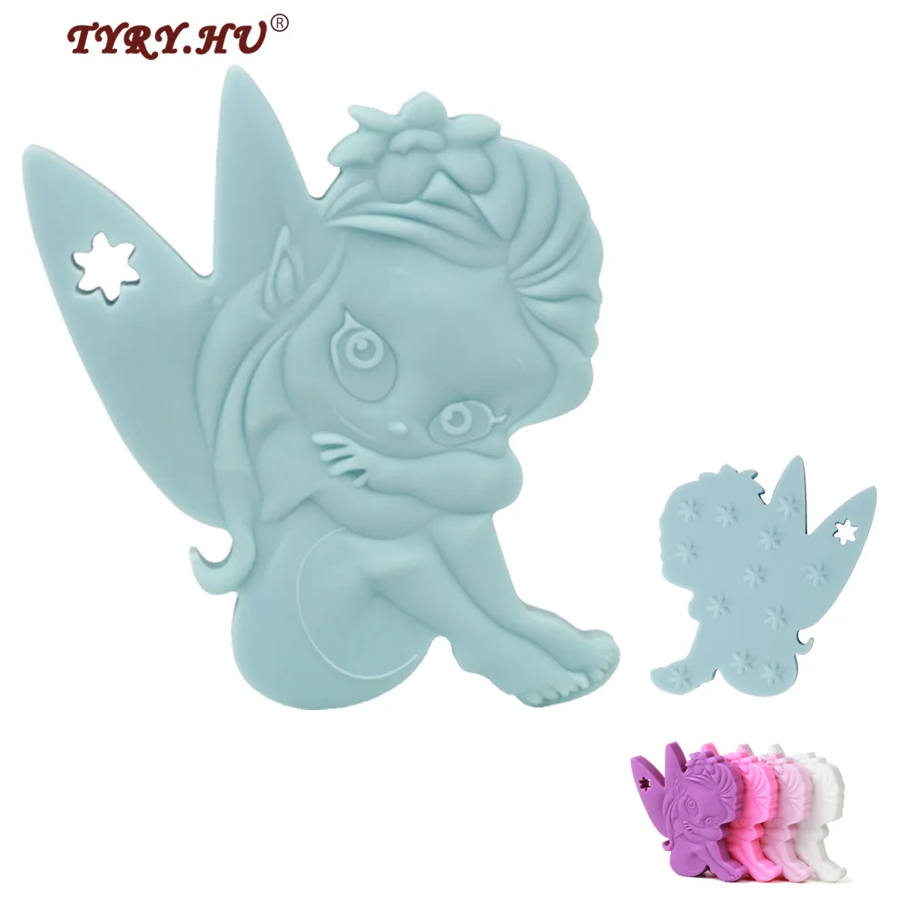 TYRY.HU 1pc Lovely fairy silicone teethers BPA Free Baby Teething Safe Toys Food Grade Nursing Accessories Pendant Necklace DIY
TYRY.HU 1pc Lovely fairy silicone teethers BPA Free Baby Teething Safe Toys Food Grade Nursing Accessories Pendant Necklace DIY