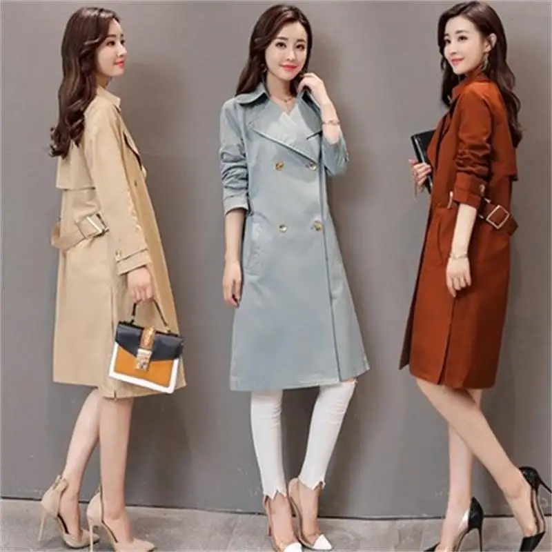 2018 new autumn and winter women's windbreaker large size XXL windbreaker slim waist double breasted ladies slim jacket
2018 new autumn and winter women's windbreaker large size XXL windbreaker slim waist double breasted ladies slim jacket