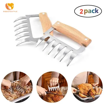 1 Pairs Stainless SteelMeat Tool Handle Fork Chicken Separator Meat Shred Pork Bear Claws Barbecue Roasting Fork BBQ Tools
1 Pairs Stainless SteelMeat Tool Handle Fork Chicken Separator Meat Shred Pork Bear Claws Barbecue Roasting Fork BBQ Tools