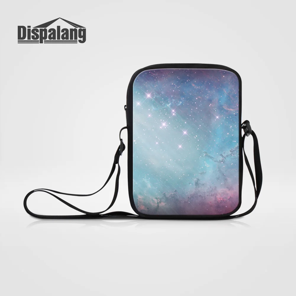 

Dispalang Universe Space Women Mini Messenger Bags Galaxy Print Crossbody Bag For School Satchel For Teenage Girls Portable Flap