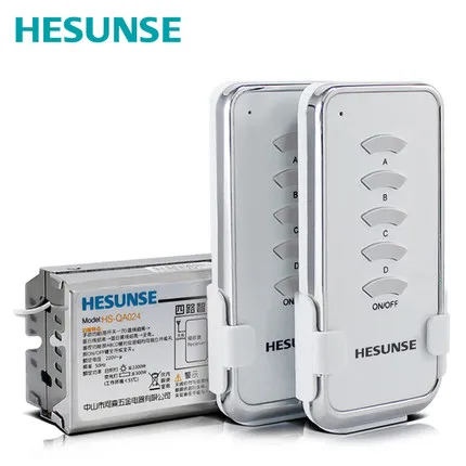 Y-B24 2N1 220V Four Ways Wireless RF Remote Control ON/OFF Switch + 2 Remote Controllers 110 V could be customized
Y-B24 2N1 220V Four Ways Wireless RF Remote Control ON/OFF Switch + 2 Remote Controllers 110 V could be customized