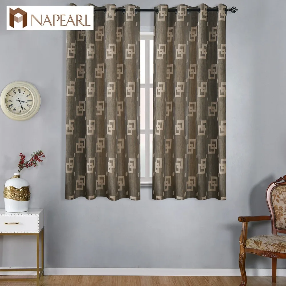 NAPEARL Plaid Jacquard Short Curtain for Kitchen Polyester Concealed Grommet Black Curtain Panel Home Decor Brown Voile Drapes
NAPEARL Plaid Jacquard Short Curtain for Kitchen Polyester Concealed Grommet Black Curtain Panel Home Decor Brown Voile Drapes