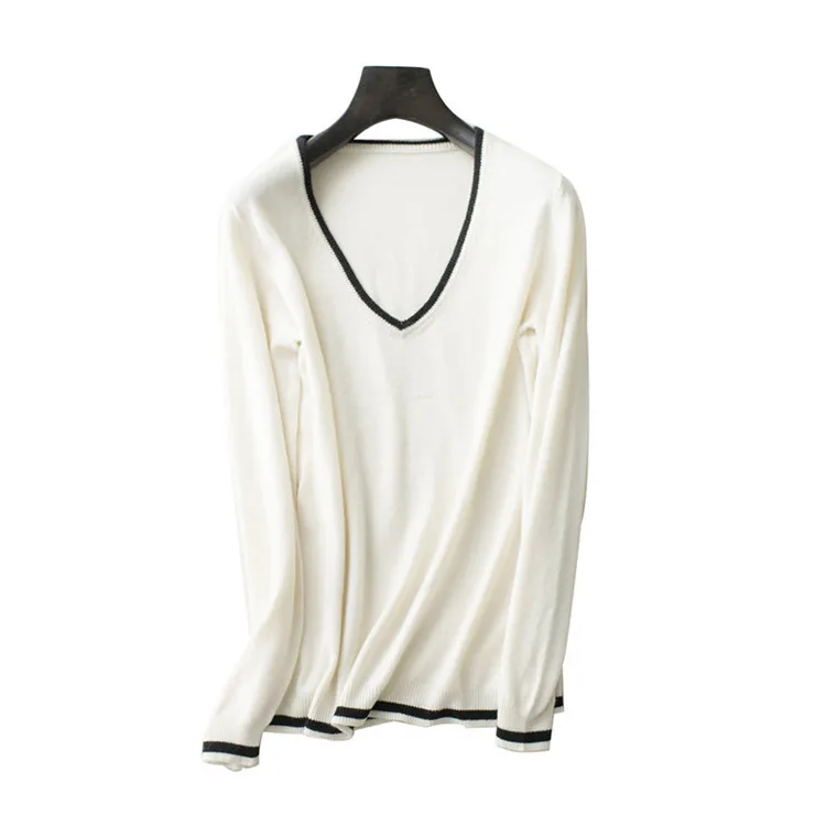 pure goat cashmere knit women fashion korean style patchwork color sides Vneck pullover sweater S-XL
pure goat cashmere knit women fashion korean style patchwork color sides Vneck pullover sweater S-XL