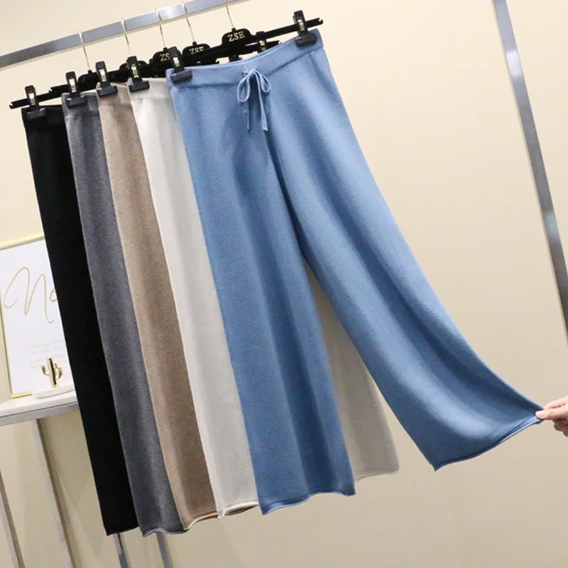 Womens Autumn Winter Loose Cashmere Blend Knitted Ankle PantsThickening Warm Curled Hem Knitting Trousers Female Winter Pants
Womens Autumn Winter Loose Cashmere Blend Knitted Ankle PantsThickening Warm Curled Hem Knitting Trousers Female Winter Pants