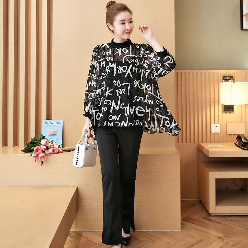 YICIYA 2 3 Piece set top shirt pants women outfits co-ord set plus size large big xxxl 4xl 5xl mesh clothes elegant black letter
YICIYA 2 3 Piece set top shirt pants women outfits co-ord set plus size large big xxxl 4xl 5xl mesh clothes elegant black letter