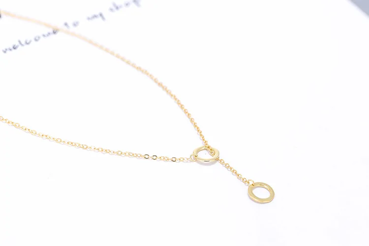 New silver necklace sweet wild short pendant double circle clavicle chain female LB42
New silver necklace sweet wild short pendant double circle clavicle chain female LB42