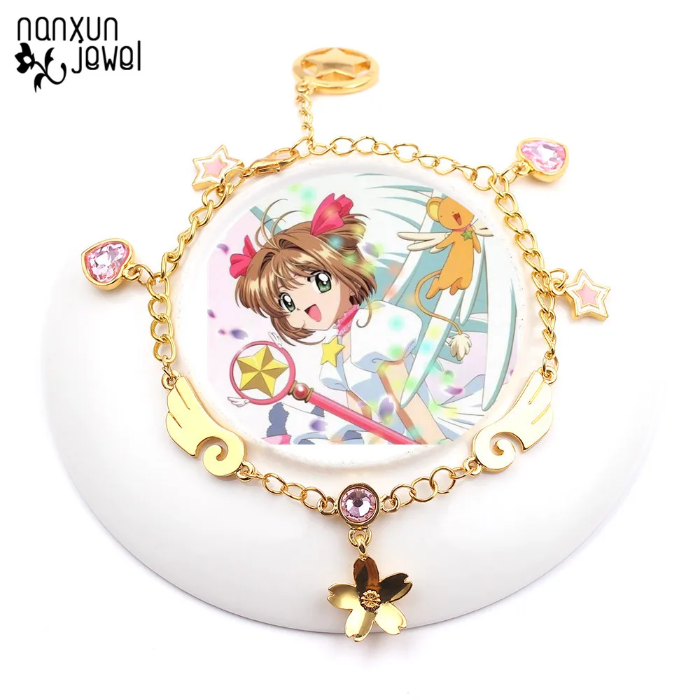 fashion Anime cartoon women bracelets jewelry accessories cute Card Captor cherry heart caystal link chain bracelet charm bangle
fashion Anime cartoon women bracelets jewelry accessories cute Card Captor cherry heart caystal link chain bracelet charm bangle