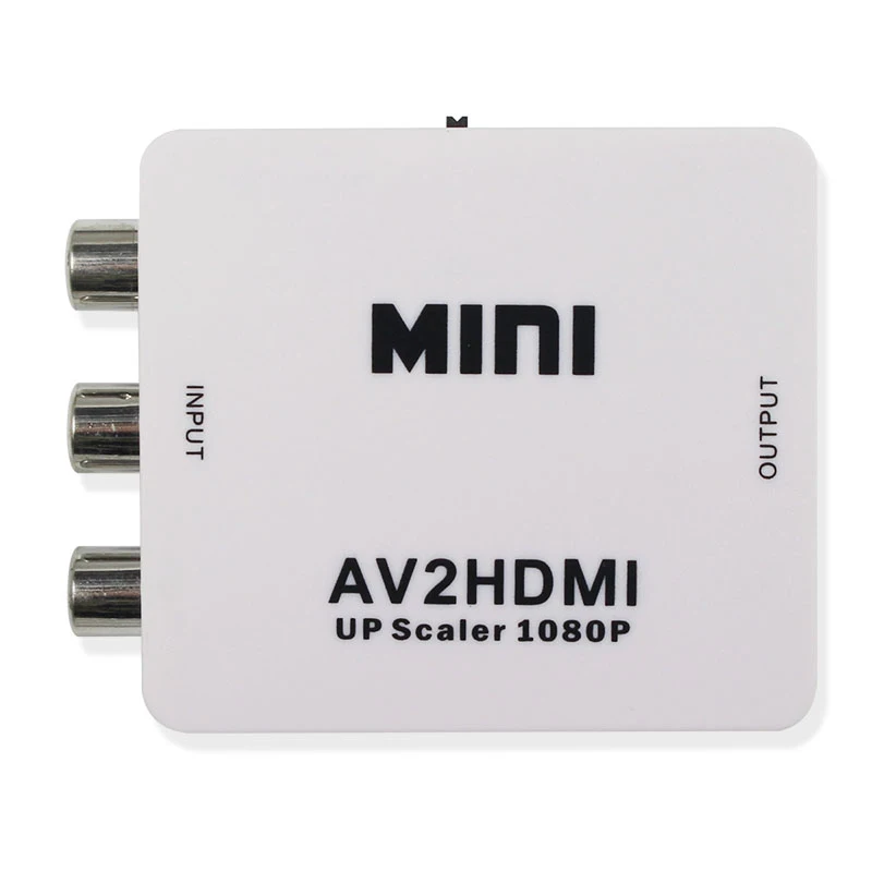 RCA to HDMI AV to HDMI Full HD 1080P AV2HDMI Mini AV to HDMI Converte Signal Converter for TV VHS VCR DVD Records Chipsets Shown
RCA to HDMI AV to HDMI Full HD 1080P AV2HDMI Mini AV to HDMI Converte Signal Converter for TV VHS VCR DVD Records Chipsets Shown