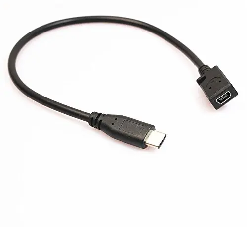 USB 3.1 Type C Male to Mini 5-Pin Type B (Mini B) Female Converter Cable Cord 0.3M/1Ft( USB C to 5Pin mini B)
USB 3.1 Type C Male to Mini 5-Pin Type B (Mini B) Female Converter Cable Cord 0.3M/1Ft( USB C to 5Pin mini B)