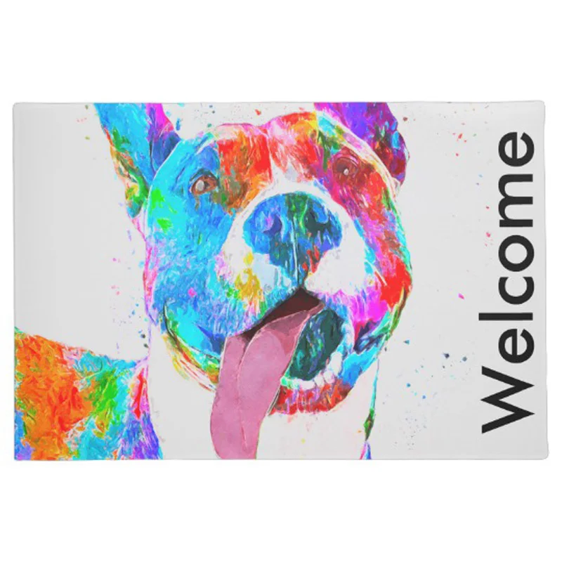 Pit Bull Terrier Colorful Art Doormat Home Decoration Entry Non-slip Door Mat Rubber Washable Floor mat
Pit Bull Terrier Colorful Art Doormat Home Decoration Entry Non-slip Door Mat Rubber Washable Floor mat