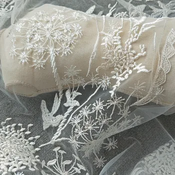 Ivory lace fabric tulle mesh embroidery+sequins baby's clothing dress making lace! 2018 NEW flowers lace shiny and good quality!
Ivory lace fabric tulle mesh embroidery+sequins baby's clothing dress making lace! 2018 NEW flowers lace shiny and good quality!