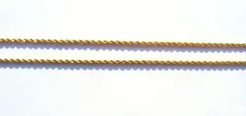 WOMEN'S 3 mm Thin Yellow Solid Gold FINISH 24 k Overlay Fine French Rope Long Twisted necklace Chain
WOMEN'S 3 mm Thin Yellow Solid Gold FINISH 24 k Overlay Fine French Rope Long Twisted necklace Chain