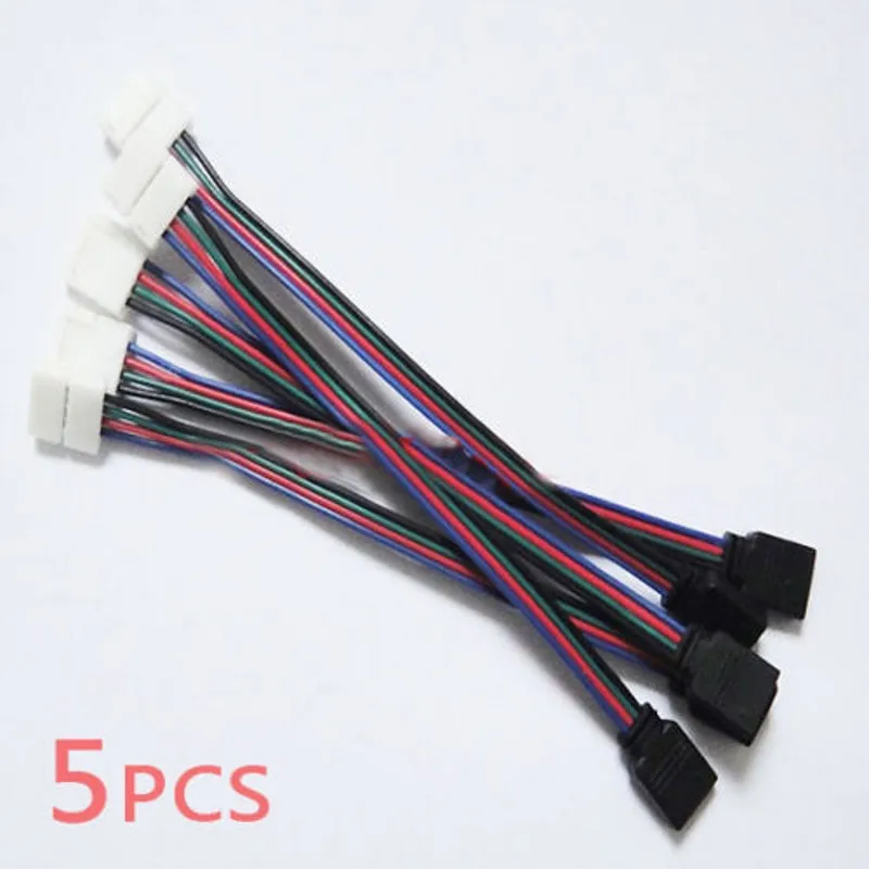 5 x 10mm 4 Pin LED RGB Strip connector Solderless PCB board with female connector Free shipping
5 x 10mm 4 Pin LED RGB Strip connector Solderless PCB board with female connector Free shipping