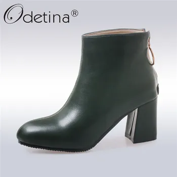 Odetina Spring Winter New Fashion Concise Women Boots Hoof High Heels Round Toe Back Zipper Women Ankle Boots Large Size 32-46
Odetina Spring Winter New Fashion Concise Women Boots Hoof High Heels Round Toe Back Zipper Women Ankle Boots Large Size 32-46