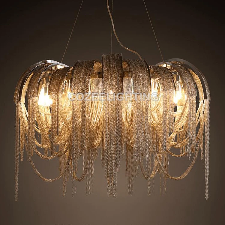 Modern Luxury Chandelier Lighting Aluminum Chain Candle Chandeliers Hanging Light for Home Hotel Restaurant Decoration
Modern Luxury Chandelier Lighting Aluminum Chain Candle Chandeliers Hanging Light for Home Hotel Restaurant Decoration