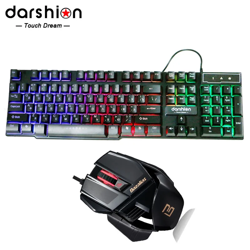 7 LED Colorful Russian Gaming Keyboard USB Wired + Professional 4000DPI LED Optical USB Wired Gaming Mechanical Mouse Pro Gamer
7 LED Colorful Russian Gaming Keyboard USB Wired + Professional 4000DPI LED Optical USB Wired Gaming Mechanical Mouse Pro Gamer