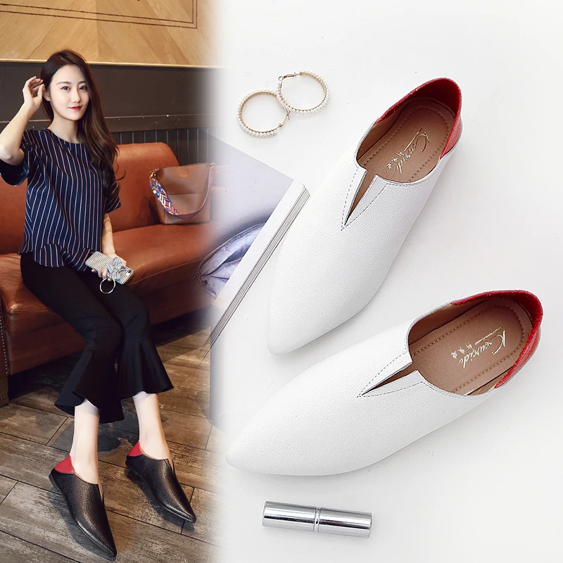 European Famous Brand 34-43 Genuine Leather Small white shoes Espadrilles Two Wear Loafers woman ladies pointed toe flats shoes
European Famous Brand 34-43 Genuine Leather Small white shoes Espadrilles Two Wear Loafers woman ladies pointed toe flats shoes