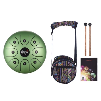 5.5 Inch Tongue Drum Mini 8-Tone Steel Tongue Drum C Key Hand Pan Drum with Drum Mallets Education Christmas Birthday Gift 
5.5 Inch Tongue Drum Mini 8-Tone Steel Tongue Drum C Key Hand Pan Drum with Drum Mallets Education Christmas Birthday Gift