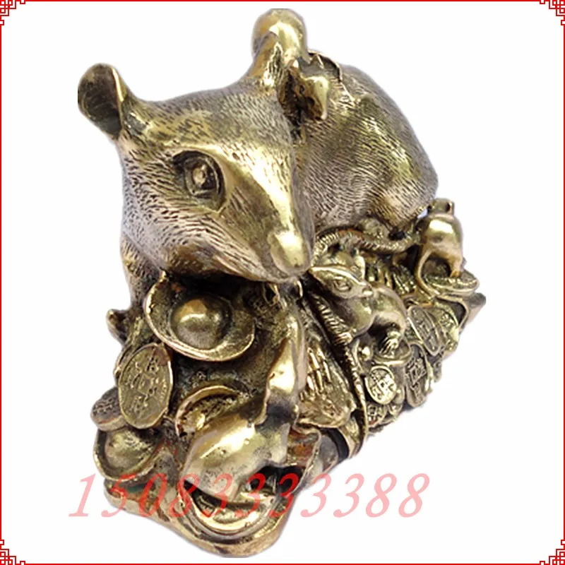 Bronze statue copper mouse copper decoration lucky mouse zodiac crafts home decoration mouse