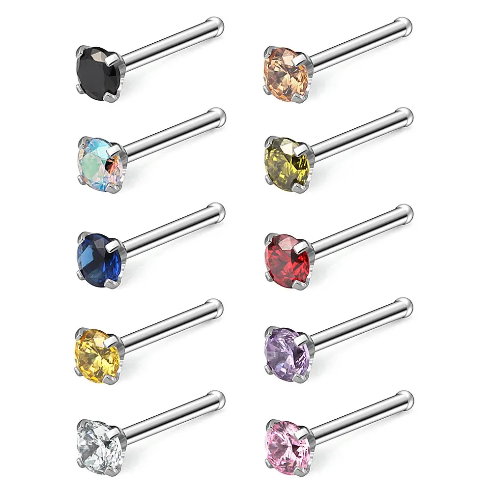 10PCS 20G Surgical Steel Mix Color CZ Nose Stud Piercing Body Pin Bone Stainless Bar l shape nose studs 1.5mm 2mm 2.5mm 3mm
10PCS 20G Surgical Steel Mix Color CZ Nose Stud Piercing Body Pin Bone Stainless Bar l shape nose studs 1.5mm 2mm 2.5mm 3mm