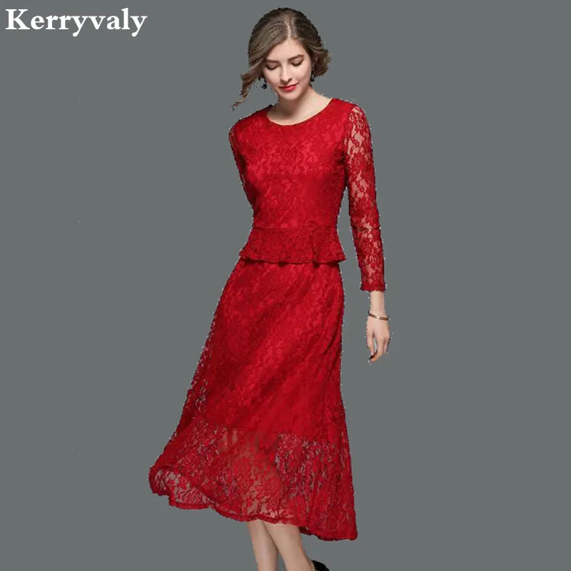Ladies Long-sleeved Red Lace Dress Vetement Femme 2019 Spring Women Party Dress Robe Femme Sukienki Damskie K5723
Ladies Long-sleeved Red Lace Dress Vetement Femme 2019 Spring Women Party Dress Robe Femme Sukienki Damskie K5723