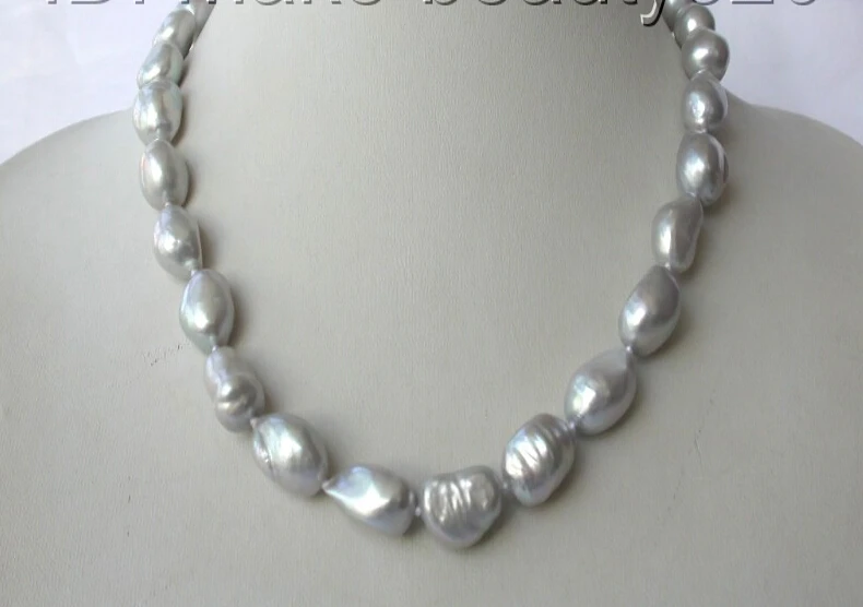 FREE SHIPPING *****stunning 15mm gray baroque freshwater cultured pearl necklace s498
FREE SHIPPING *****stunning 15mm gray baroque freshwater cultured pearl necklace s498
