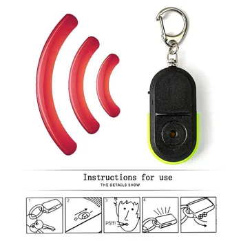 Whistle Sound LED Light Anti-Lost Alarm Remote-control Key Finder Locator Keychain with Flash Device Random Color Q
Whistle Sound LED Light Anti-Lost Alarm Remote-control Key Finder Locator Keychain with Flash Device Random Color Q