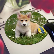 Pembroke Welsh Corgi Art Print Mouse Pad Anti-Slip Round Mousepad Gift Gaming Speed Mice Mats