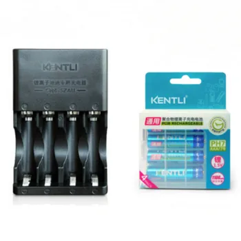 4pcs 1.5v 1100mWh AAA rechargeable polymer lithium battery + Fast AA AAA charger set
4pcs 1.5v 1100mWh AAA rechargeable polymer lithium battery + Fast AA AAA charger set