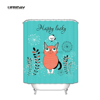 UFRIDAY Sweet Life Cartoon Cat Shower Curtain Children Bathroom Waterproof Polyester Fabric Thick Waterproof Bath Curtain Mildew
UFRIDAY Sweet Life Cartoon Cat Shower Curtain Children Bathroom Waterproof Polyester Fabric Thick Waterproof Bath Curtain Mildew