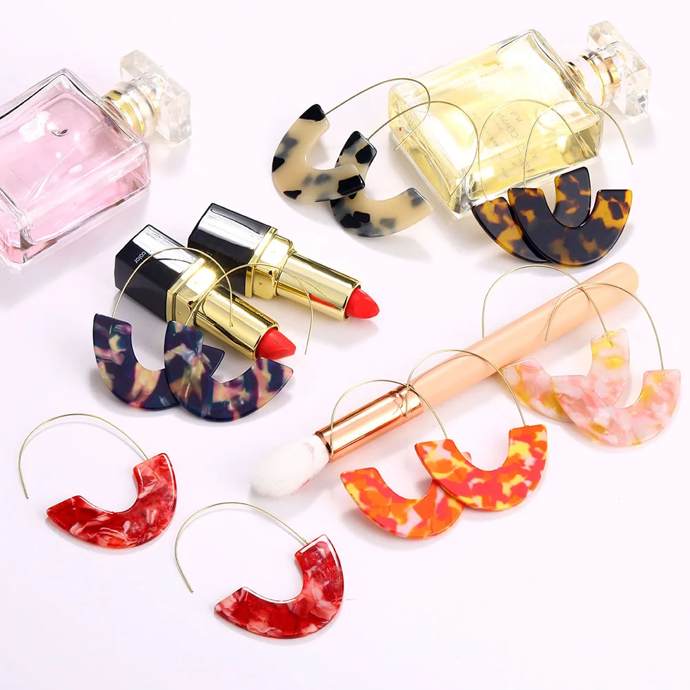 Ailend Europe and the United States earrings new leopard acetate Acrylic sheet U-shaped female earrings new 2019
Ailend Europe and the United States earrings new leopard acetate Acrylic sheet U-shaped female earrings new 2019
