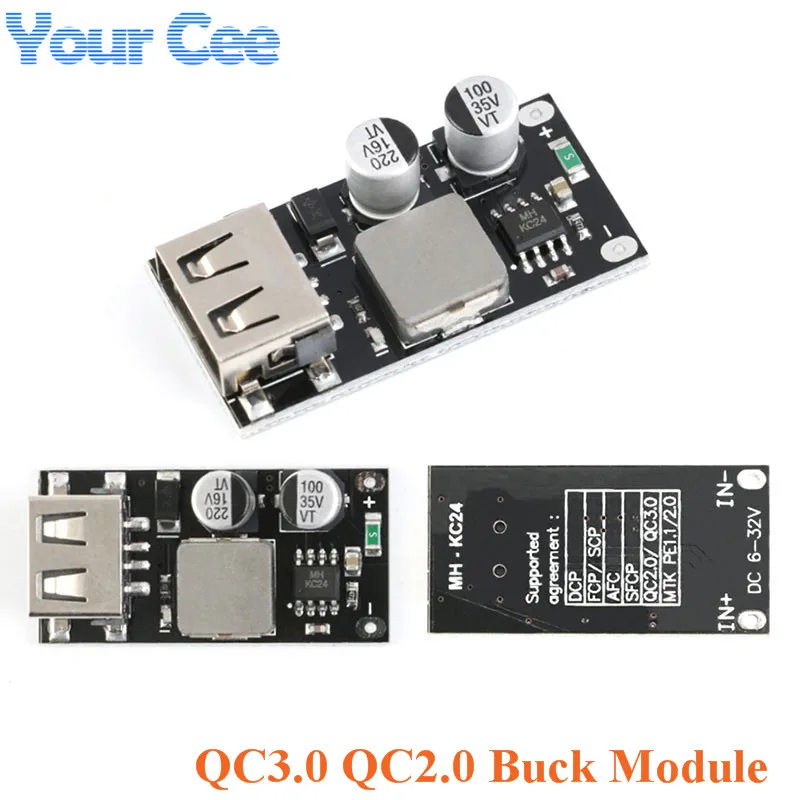 QC3.0 QC2.0 USB DC-DC Buck Converter Charging Step Down Module 6-32V 9V 12V 24V to Fast Quick Charger Circuit Board 3V 5V 12V
QC3.0 QC2.0 USB DC-DC Buck Converter Charging Step Down Module 6-32V 9V 12V 24V to Fast Quick Charger Circuit Board 3V 5V 12V