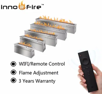 on sale 24 inch remote control black sliver bioethanol fireplace