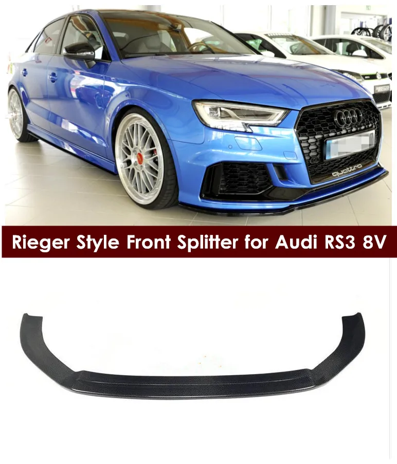 2017 RS3 Front Splitter Riegerr style carbon fiber front bumper lip splitter Rear Diffuser for Audi RS3 8V glossy
2017 RS3 Front Splitter Riegerr style carbon fiber front bumper lip splitter Rear Diffuser for Audi RS3 8V glossy