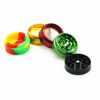 New Arrival 40mm 55mm Herb Grinder 5 Parts Aluminum Crusher Silicone Storage Hand Muller Tobacco Spice Herbal Grinder
New Arrival 40mm 55mm Herb Grinder 5 Parts Aluminum Crusher Silicone Storage Hand Muller Tobacco Spice Herbal Grinder