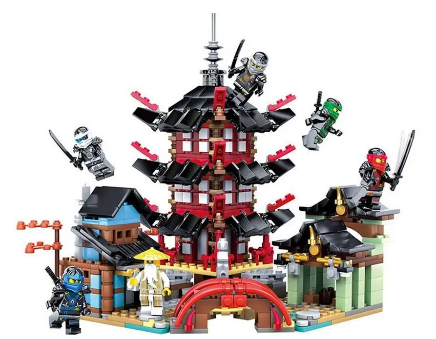 

Ninja Temple of Airjitzu Ninjagoes Smaller Version Bozhi 737 pcs Blocks Set Compatible with Legoing oys for Kids Building Bricks