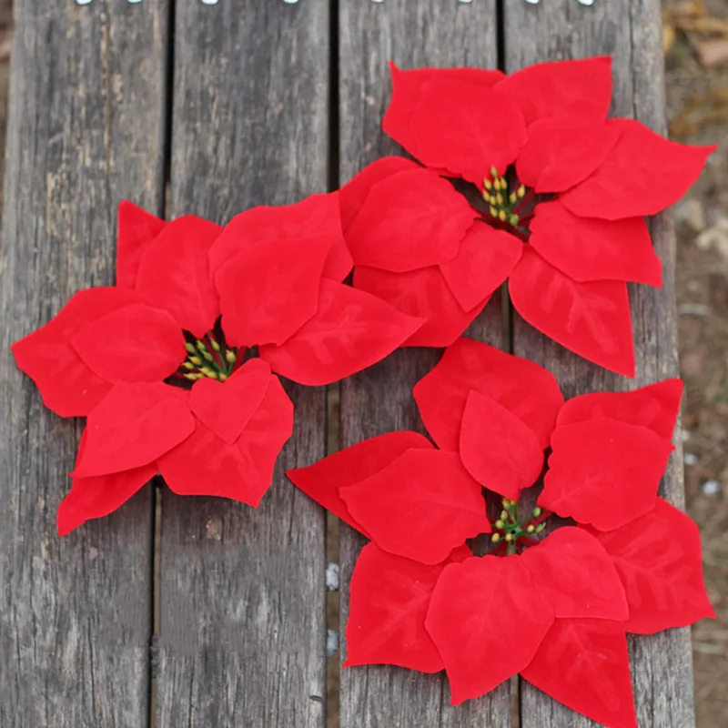 1 pcs Flannel Poinsettia Flower Head Simulation Plant Wholesale Christmas Set Decoration
1 pcs Flannel Poinsettia Flower Head Simulation Plant Wholesale Christmas Set Decoration