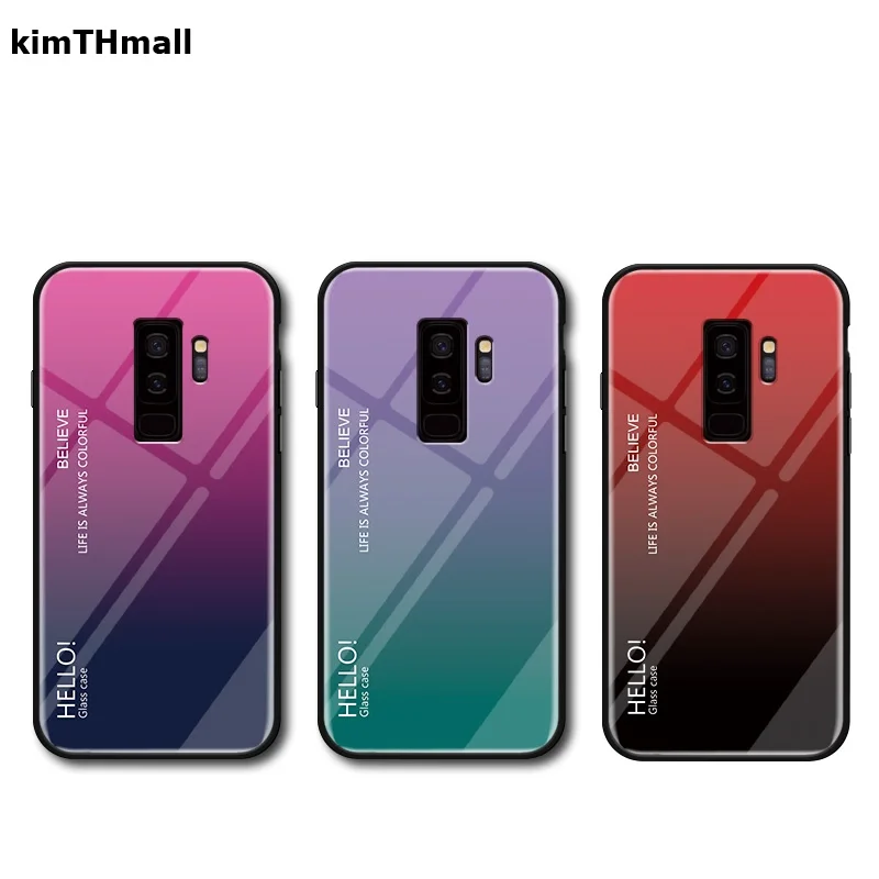 Чехол для samsung Galaxy S9/S9 плюс задняя крышка S9 чехол Роскошный закаленное Стекло